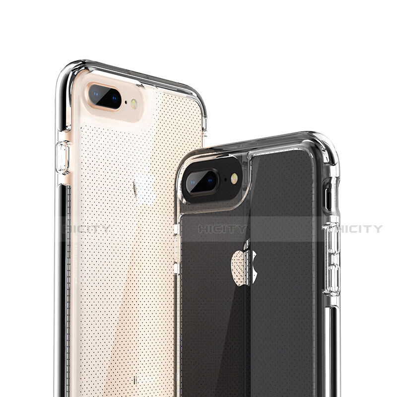 Silikon Schutzhülle Ultra Dünn Tasche Durchsichtig Transparent HT01 für Apple iPhone 7 Plus groß
