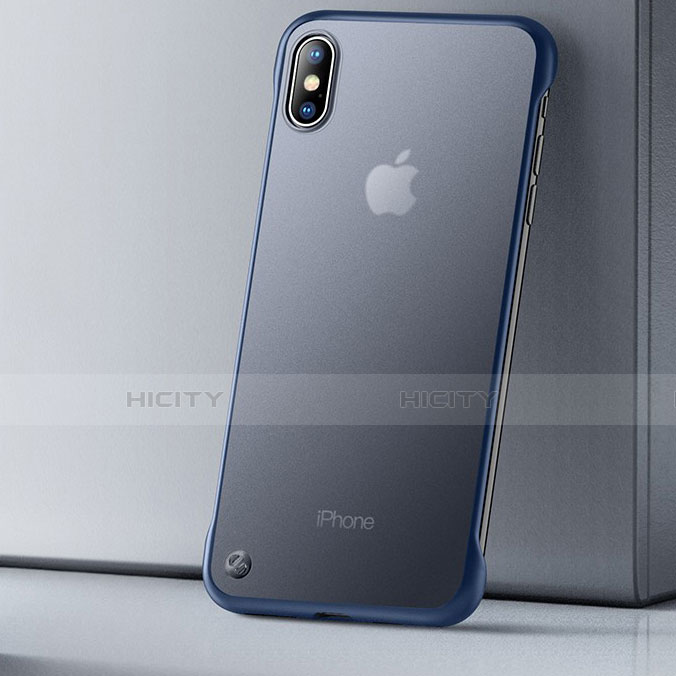 Silikon Schutzhülle Ultra Dünn Tasche Durchsichtig Transparent HT01 für Apple iPhone X Blau