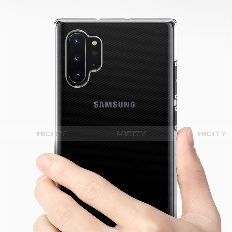 Silikon Schutzhülle Ultra Dünn Tasche Durchsichtig Transparent K02 für Samsung Galaxy Note 10 Plus 5G Klar groß