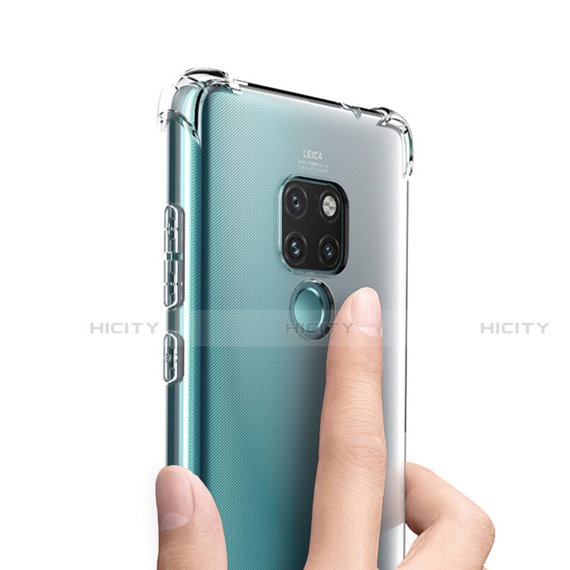 Silikon Schutzhülle Ultra Dünn Tasche Durchsichtig Transparent K04 für Huawei Mate 20 Klar groß