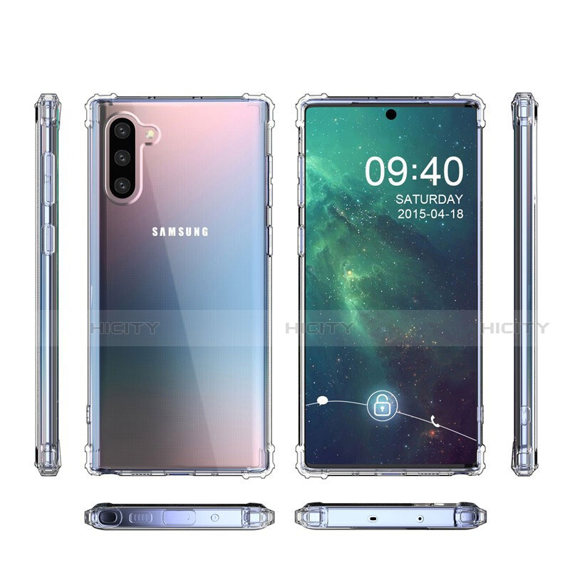 Silikon Schutzhülle Ultra Dünn Tasche Durchsichtig Transparent K04 für Samsung Galaxy Note 10 Klar