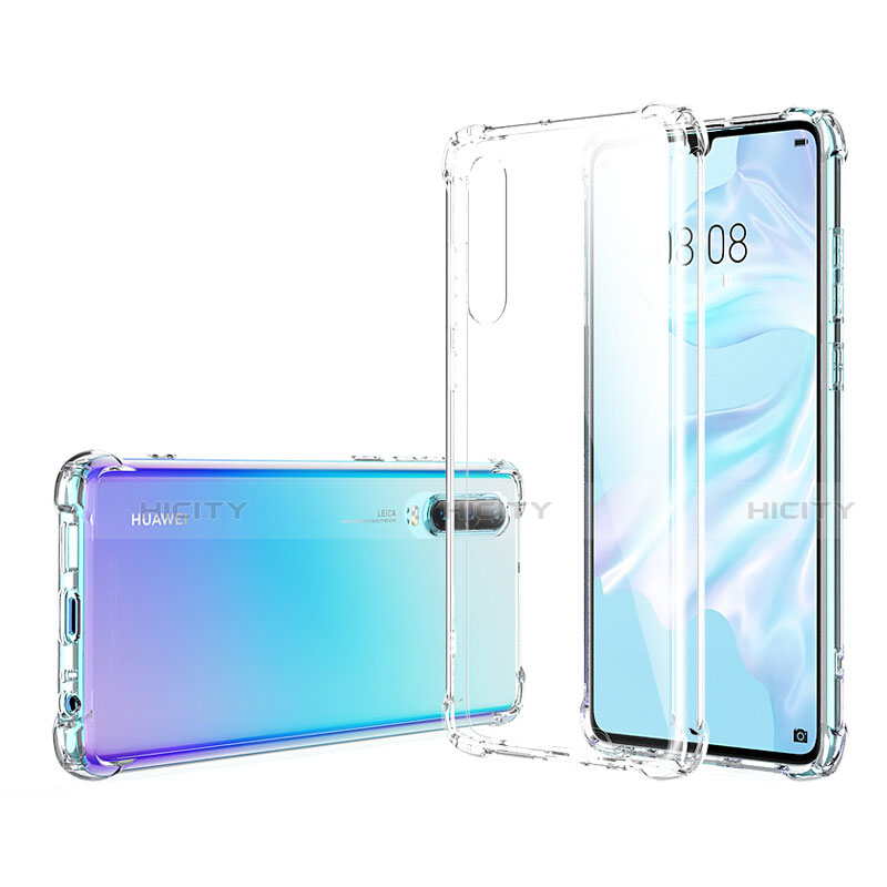 Silikon Schutzhülle Ultra Dünn Tasche Durchsichtig Transparent K06 für Huawei P30 Klar