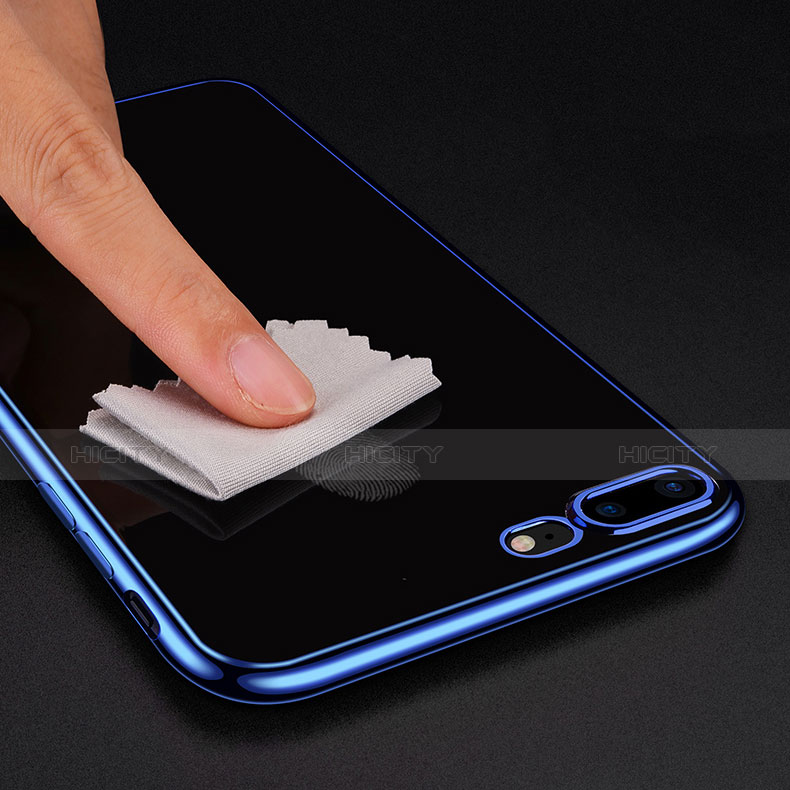 Silikon Schutzhülle Ultra Dünn Tasche Durchsichtig Transparent Q01 für Apple iPhone 8 Plus