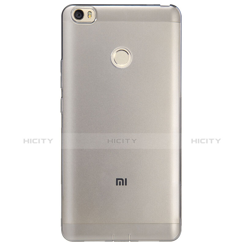 Silikon Schutzhülle Ultra Dünn Tasche Durchsichtig Transparent Q02 für Xiaomi Mi Max Grau