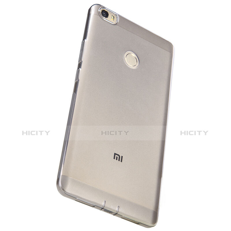 Silikon Schutzhülle Ultra Dünn Tasche Durchsichtig Transparent Q02 für Xiaomi Mi Max Grau