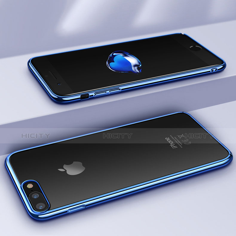 Silikon Schutzhülle Ultra Dünn Tasche Durchsichtig Transparent Q07 für Apple iPhone 8 Plus