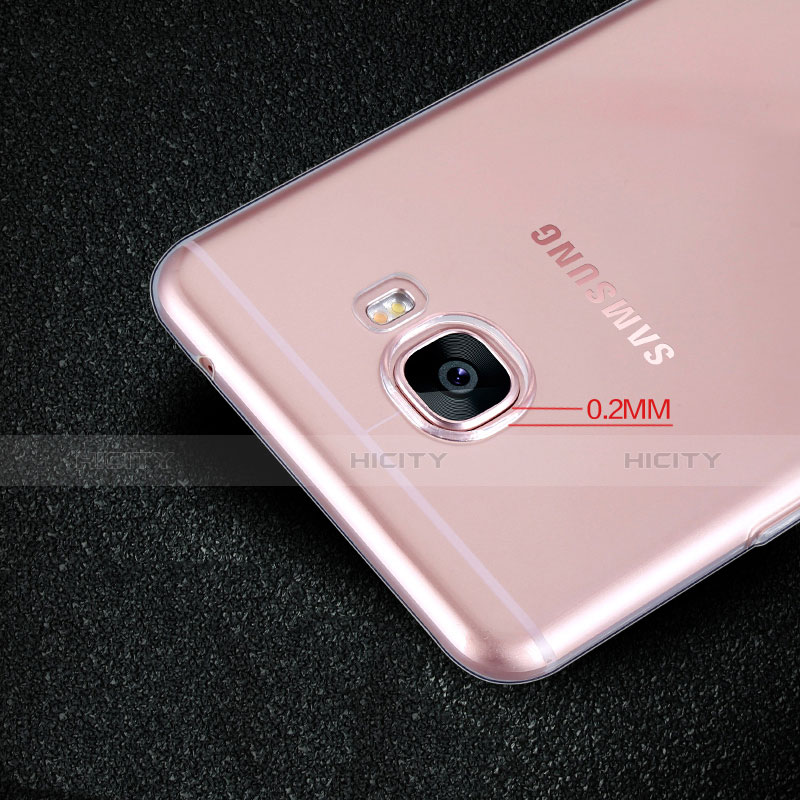 Silikon Schutzhülle Ultra Dünn Tasche Durchsichtig Transparent R01 für Samsung Galaxy C7 SM-C7000 Klar groß