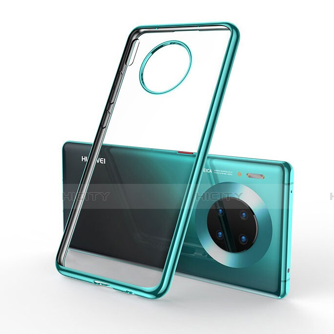 Silikon Schutzhülle Ultra Dünn Tasche Durchsichtig Transparent S01 für Huawei Mate 30 Pro Grün Plus