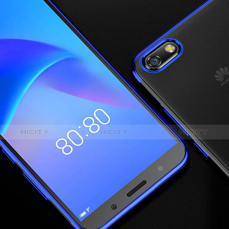 Silikon Schutzhülle Ultra Dünn Tasche Durchsichtig Transparent S01 für Huawei Y5 (2018)