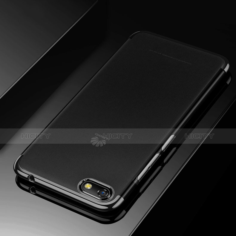 Silikon Schutzhülle Ultra Dünn Tasche Durchsichtig Transparent S01 für Huawei Y5 Prime (2018) groß