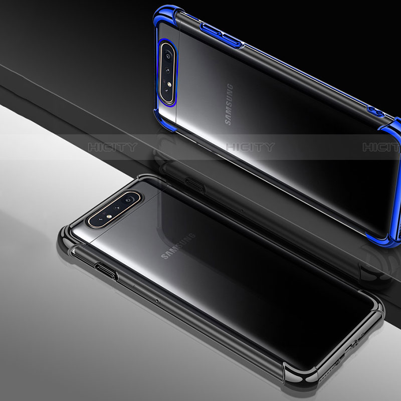 Silikon Schutzhülle Ultra Dünn Tasche Durchsichtig Transparent S01 für Samsung Galaxy A80