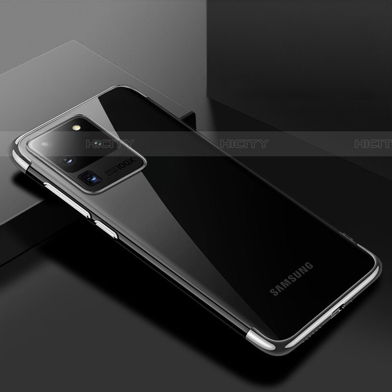 Silikon Schutzhülle Ultra Dünn Tasche Durchsichtig Transparent S01 für Samsung Galaxy S20 Ultra