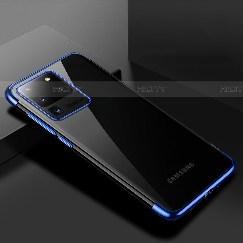 Silikon Schutzhülle Ultra Dünn Tasche Durchsichtig Transparent S01 für Samsung Galaxy S20 Ultra