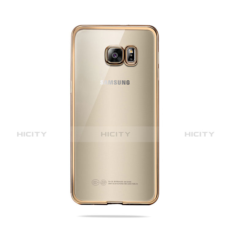 Silikon Schutzhülle Ultra Dünn Tasche Durchsichtig Transparent S01 für Samsung Galaxy S6 Edge+ Plus SM-G928F groß