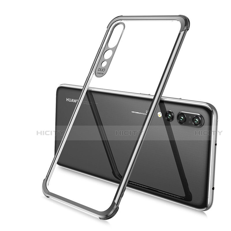 Silikon Schutzhülle Ultra Dünn Tasche Durchsichtig Transparent S02 für Huawei P20 Pro