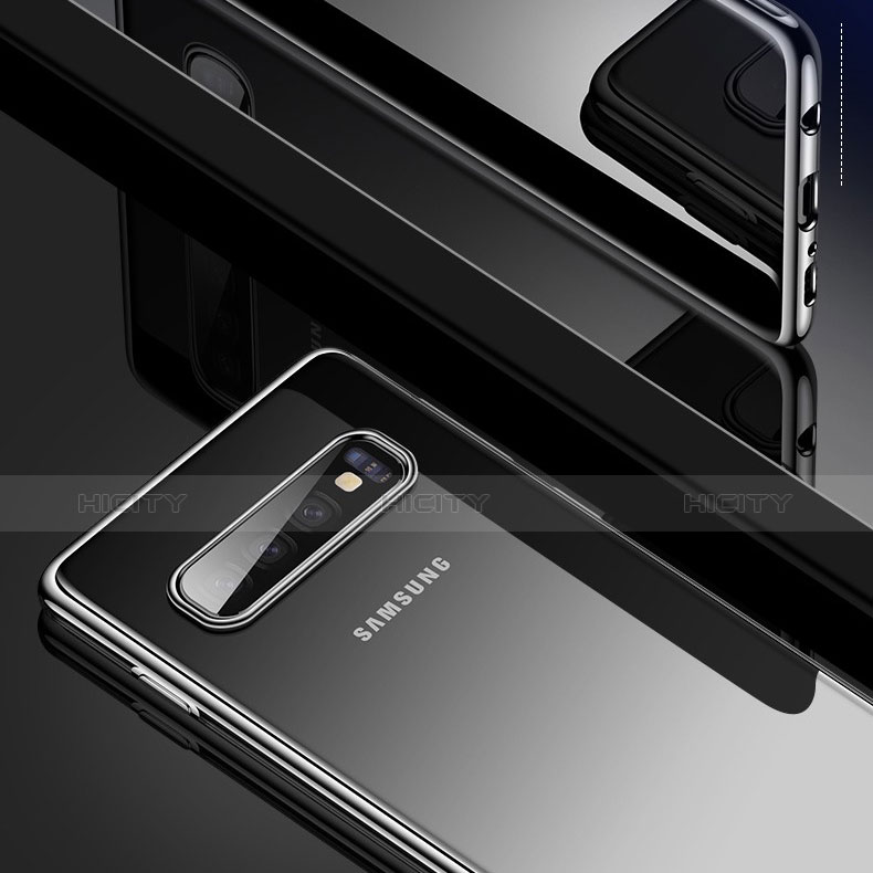 Silikon Schutzhülle Ultra Dünn Tasche Durchsichtig Transparent S02 für Samsung Galaxy S10 Plus groß