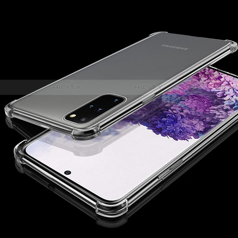 Silikon Schutzhülle Ultra Dünn Tasche Durchsichtig Transparent S02 für Samsung Galaxy S20 Plus Klar