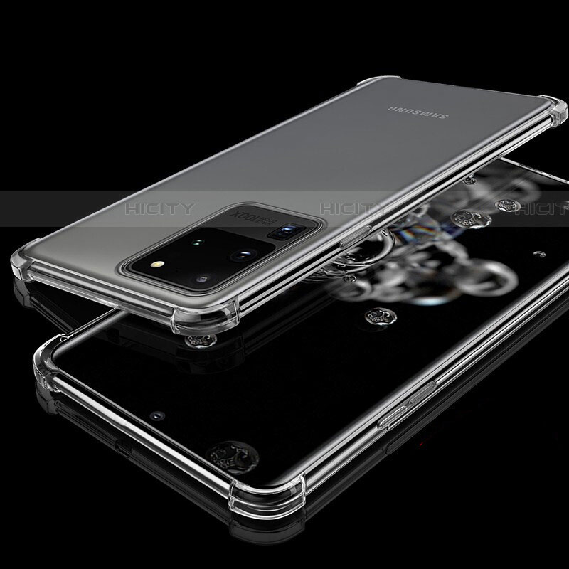 Silikon Schutzhülle Ultra Dünn Tasche Durchsichtig Transparent S03 für Samsung Galaxy S20 Ultra groß