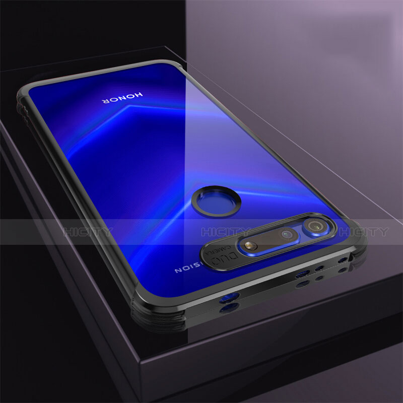 Silikon Schutzhülle Ultra Dünn Tasche Durchsichtig Transparent S04 für Huawei Honor View 20 groß
