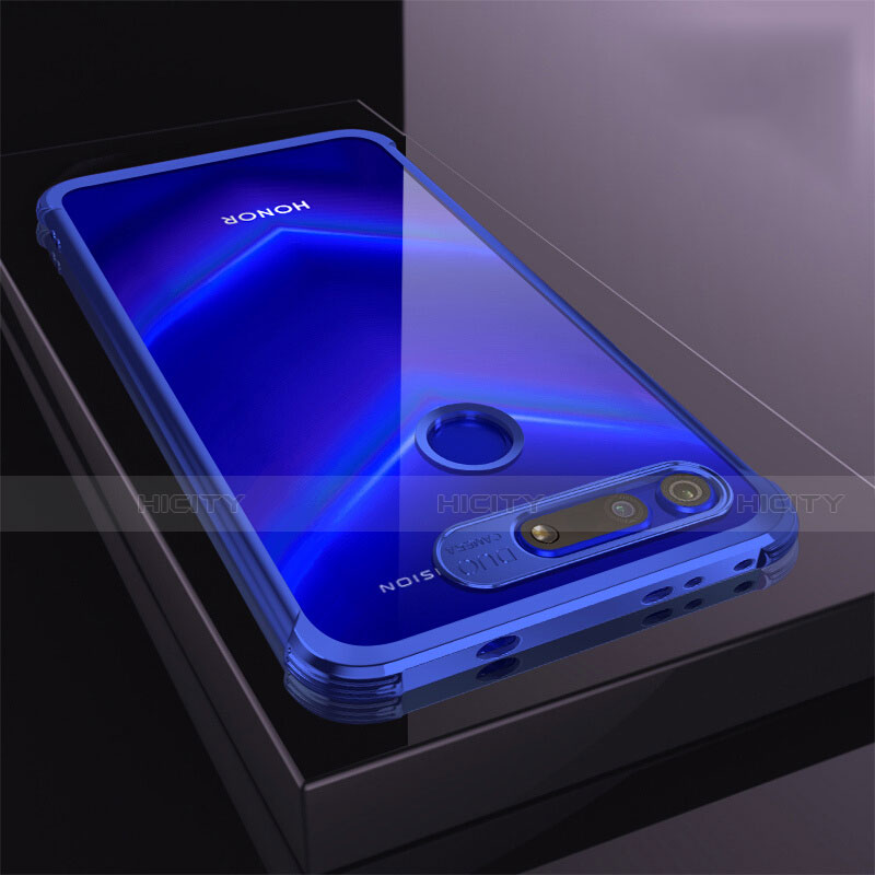 Silikon Schutzhülle Ultra Dünn Tasche Durchsichtig Transparent S04 für Huawei Honor View 20 groß