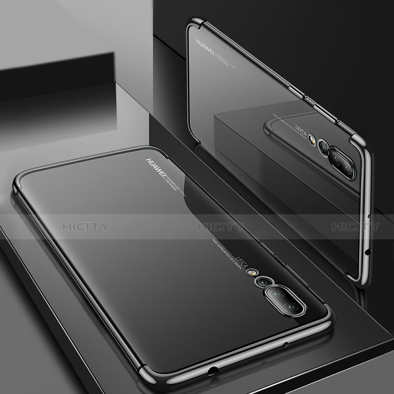 Silikon Schutzhülle Ultra Dünn Tasche Durchsichtig Transparent S05 für Huawei P20 Pro groß