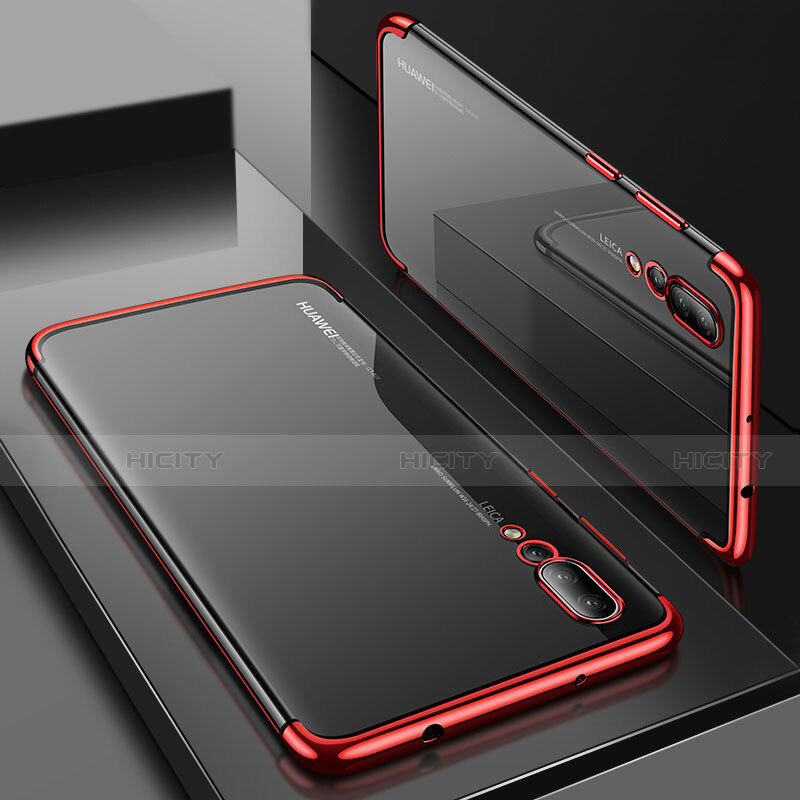 Silikon Schutzhülle Ultra Dünn Tasche Durchsichtig Transparent S05 für Huawei P20 Pro groß