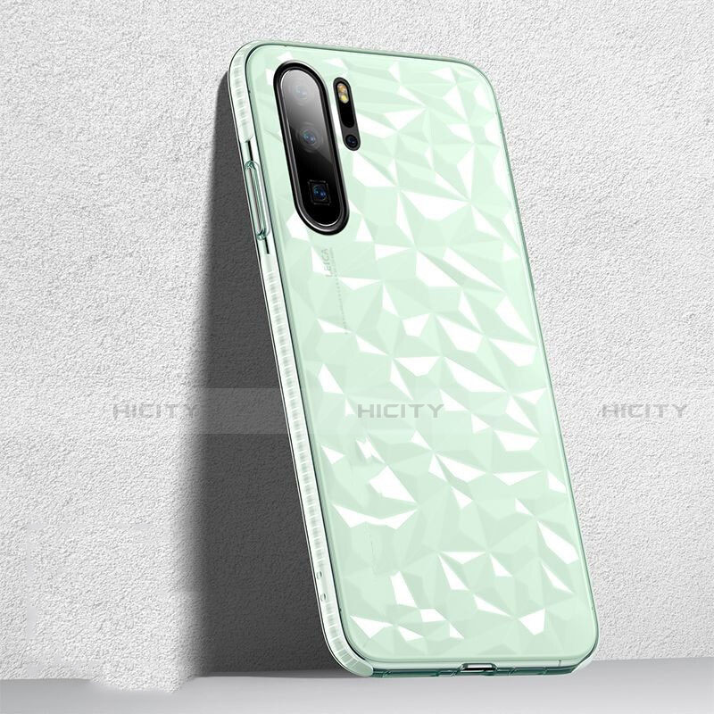 Silikon Schutzhülle Ultra Dünn Tasche Durchsichtig Transparent S05 für Huawei P30 Pro New Edition Grün Plus