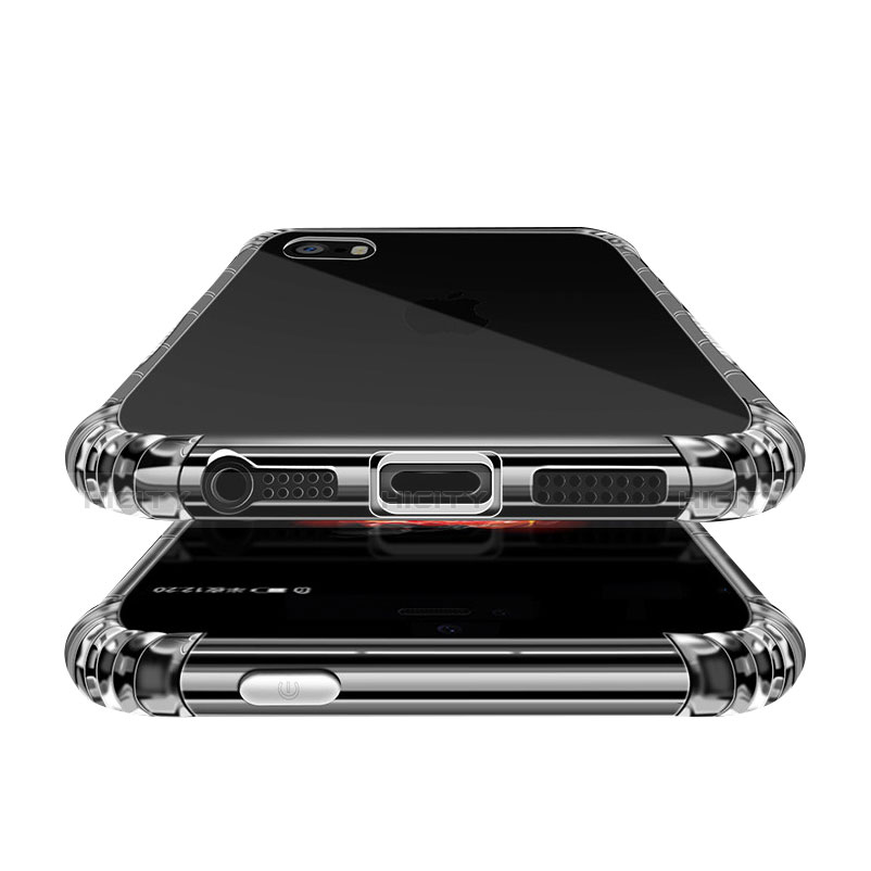 Silikon Schutzhülle Ultra Dünn Tasche Durchsichtig Transparent T02 für Apple iPhone 5 Klar