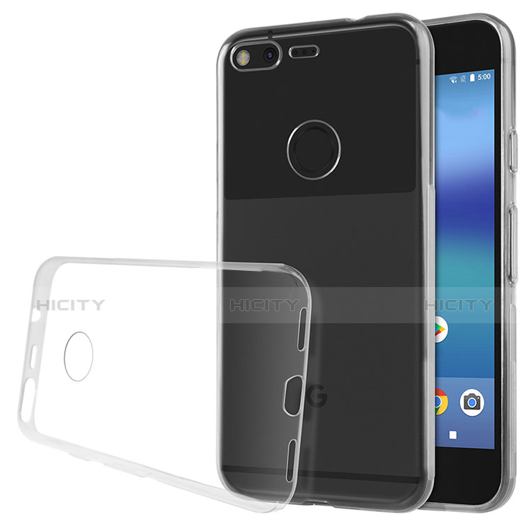 Silikon Schutzhülle Ultra Dünn Tasche Durchsichtig Transparent T02 für Google Pixel XL Klar