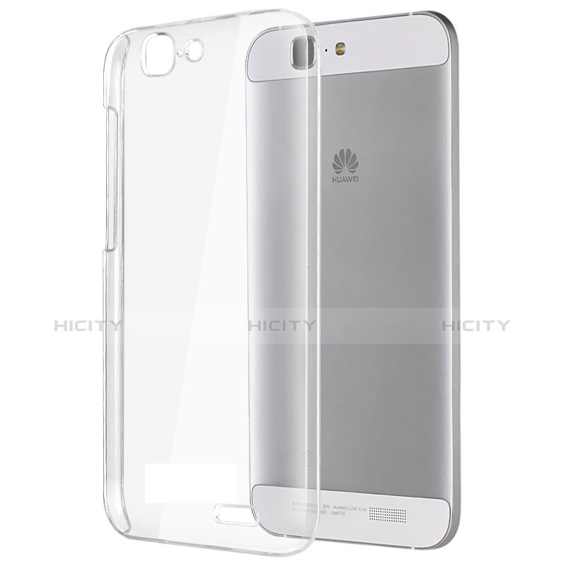 Silikon Schutzhülle Ultra Dünn Tasche Durchsichtig Transparent T02 für Huawei Ascend G7 Klar groß