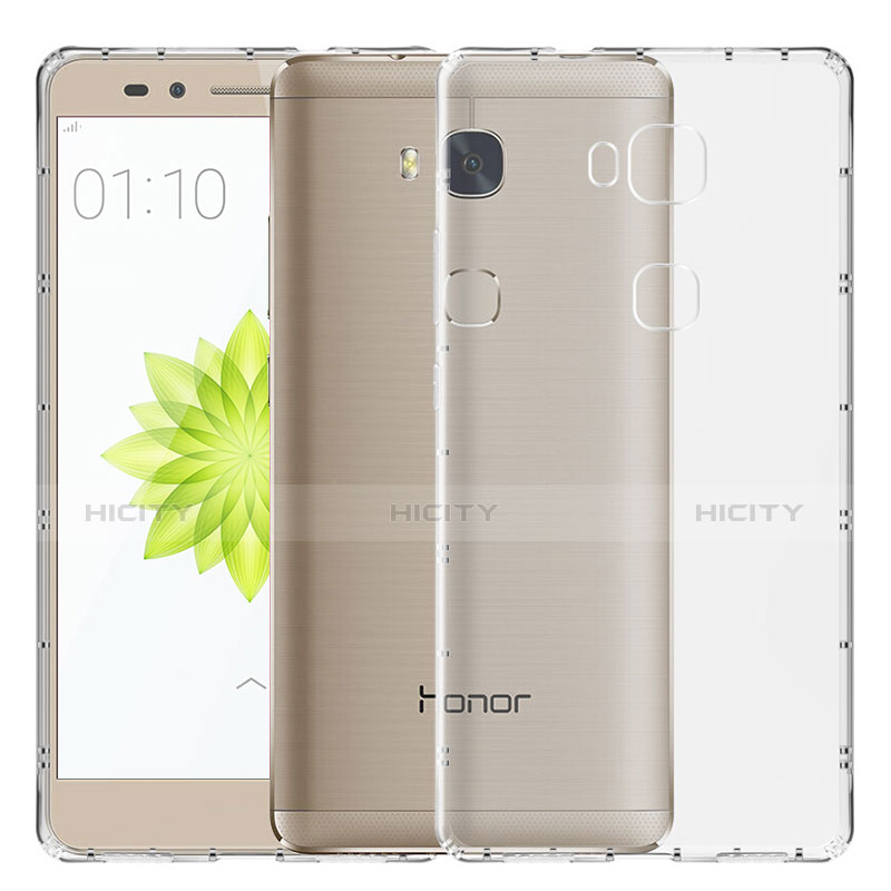 Silikon Schutzhülle Ultra Dünn Tasche Durchsichtig Transparent T02 für Huawei GR5 Klar Plus