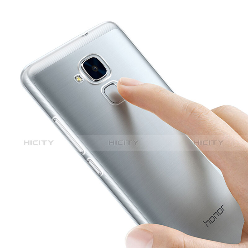 Silikon Schutzhülle Ultra Dünn Tasche Durchsichtig Transparent T02 für Huawei GT3 Klar groß