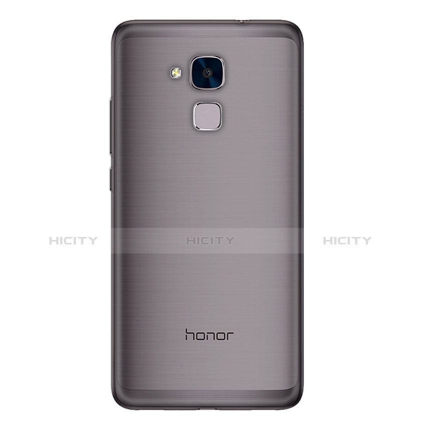 Silikon Schutzhülle Ultra Dünn Tasche Durchsichtig Transparent T02 für Huawei Honor 5C Grau groß