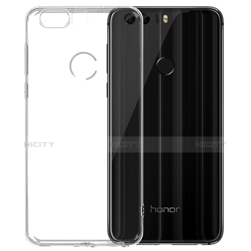Silikon Schutzhülle Ultra Dünn Tasche Durchsichtig Transparent T02 für Huawei Honor 8 Klar