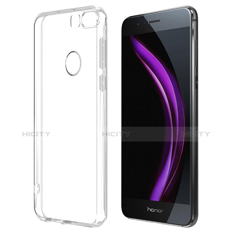 Silikon Schutzhülle Ultra Dünn Tasche Durchsichtig Transparent T02 für Huawei Honor 8 Klar