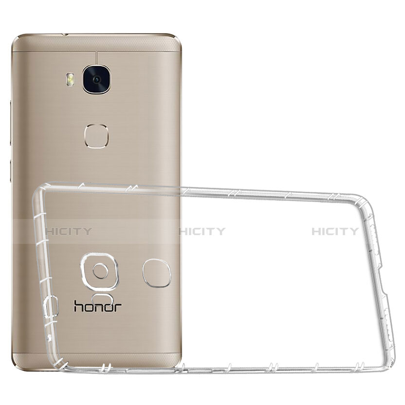 Silikon Schutzhülle Ultra Dünn Tasche Durchsichtig Transparent T02 für Huawei Honor Play 5X Klar groß