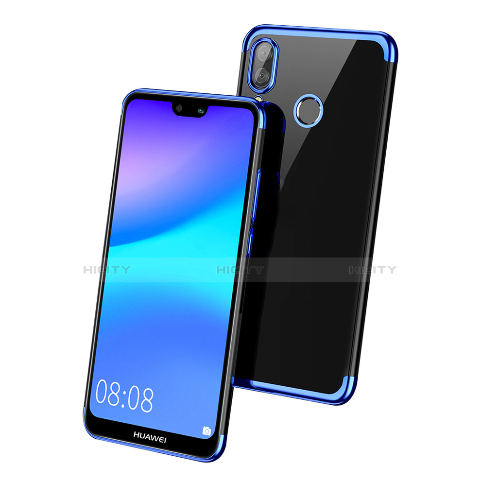 Silikon Schutzhülle Ultra Dünn Tasche Durchsichtig Transparent T02 für Huawei Nova 3e Blau Plus