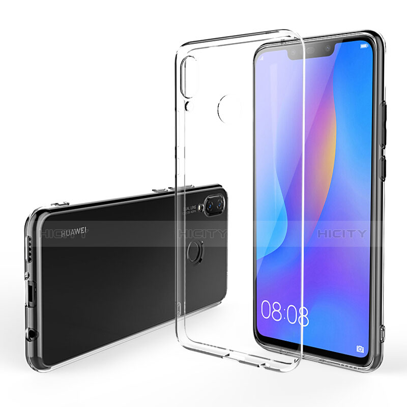 Silikon Schutzhülle Ultra Dünn Tasche Durchsichtig Transparent T02 für Huawei P Smart+ Plus Klar groß