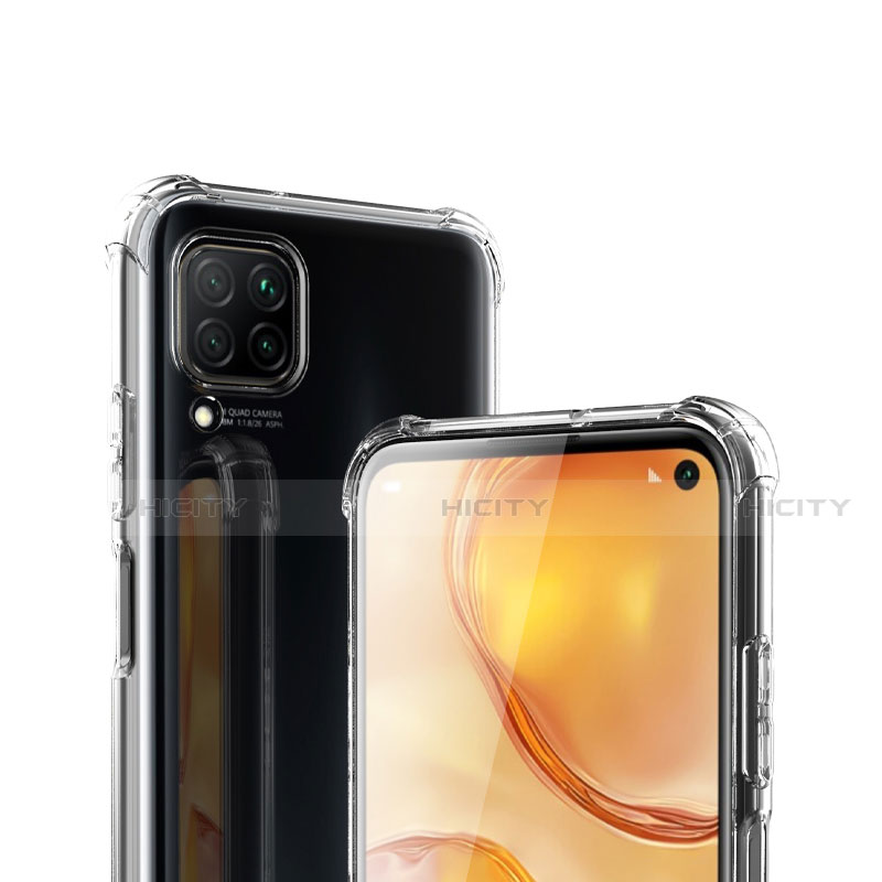 Silikon Schutzhülle Ultra Dünn Tasche Durchsichtig Transparent T02 für Huawei P40 Lite Klar groß