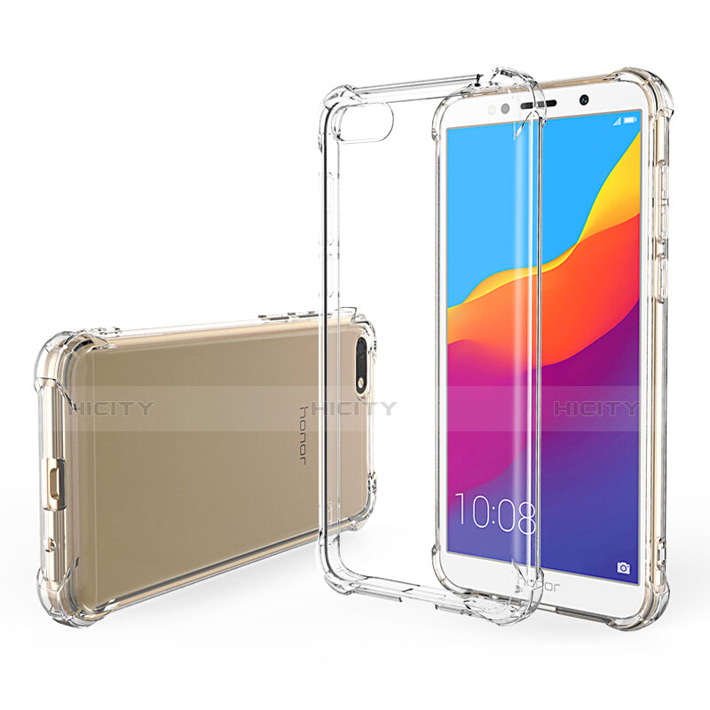 Silikon Schutzhülle Ultra Dünn Tasche Durchsichtig Transparent T02 für Huawei Y5 (2018) Klar