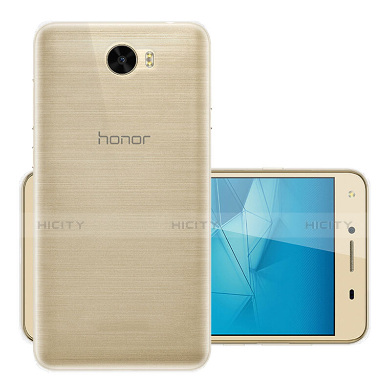 Silikon Schutzhülle Ultra Dünn Tasche Durchsichtig Transparent T02 für Huawei Y5 II Y5 2 Klar groß