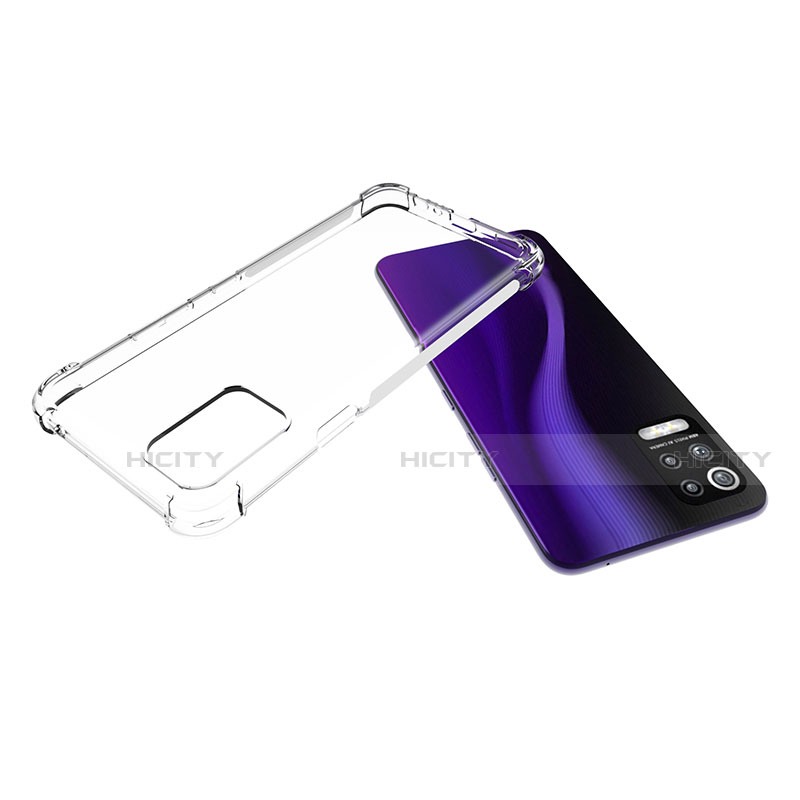 Silikon Schutzhülle Ultra Dünn Tasche Durchsichtig Transparent T02 für LG Q52 Klar groß