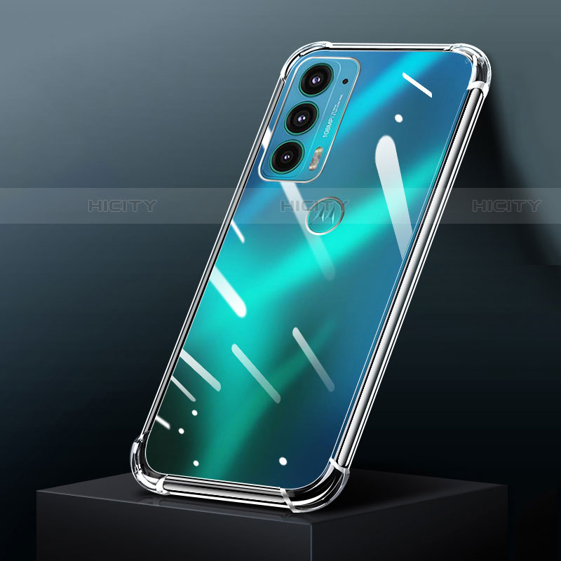 Silikon Schutzhülle Ultra Dünn Tasche Durchsichtig Transparent T02 für Motorola Moto Edge (2021) 5G Klar Plus