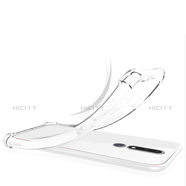 Silikon Schutzhülle Ultra Dünn Tasche Durchsichtig Transparent T02 für Nokia 3.1 Plus Klar groß