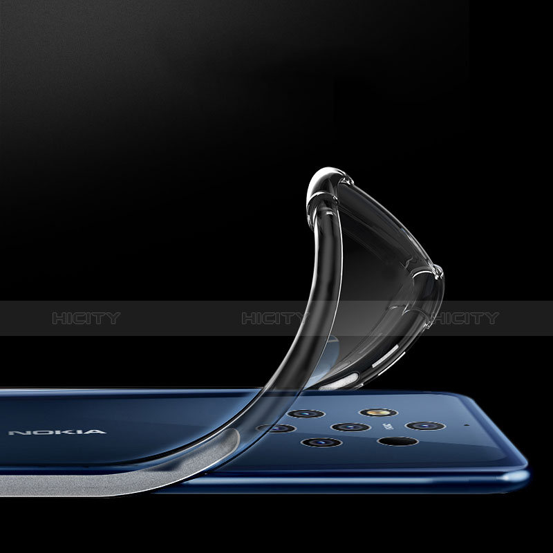 Silikon Schutzhülle Ultra Dünn Tasche Durchsichtig Transparent T02 für Nokia 9 PureView Klar