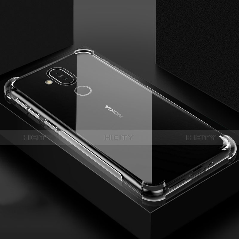 Silikon Schutzhülle Ultra Dünn Tasche Durchsichtig Transparent T02 für Nokia X7 Klar groß