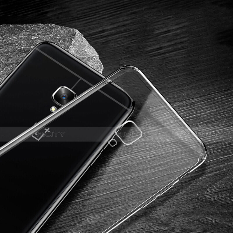 Silikon Schutzhülle Ultra Dünn Tasche Durchsichtig Transparent T02 für OnePlus 3 Klar groß