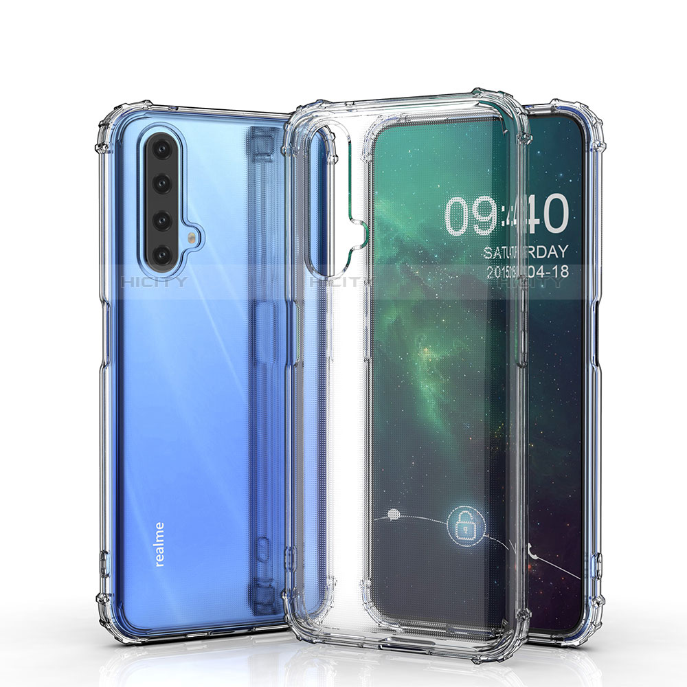 Silikon Schutzhülle Ultra Dünn Tasche Durchsichtig Transparent T02 für Realme X50m 5G Klar groß