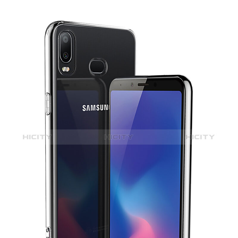 Silikon Schutzhülle Ultra Dünn Tasche Durchsichtig Transparent T02 für Samsung Galaxy A6s Klar groß