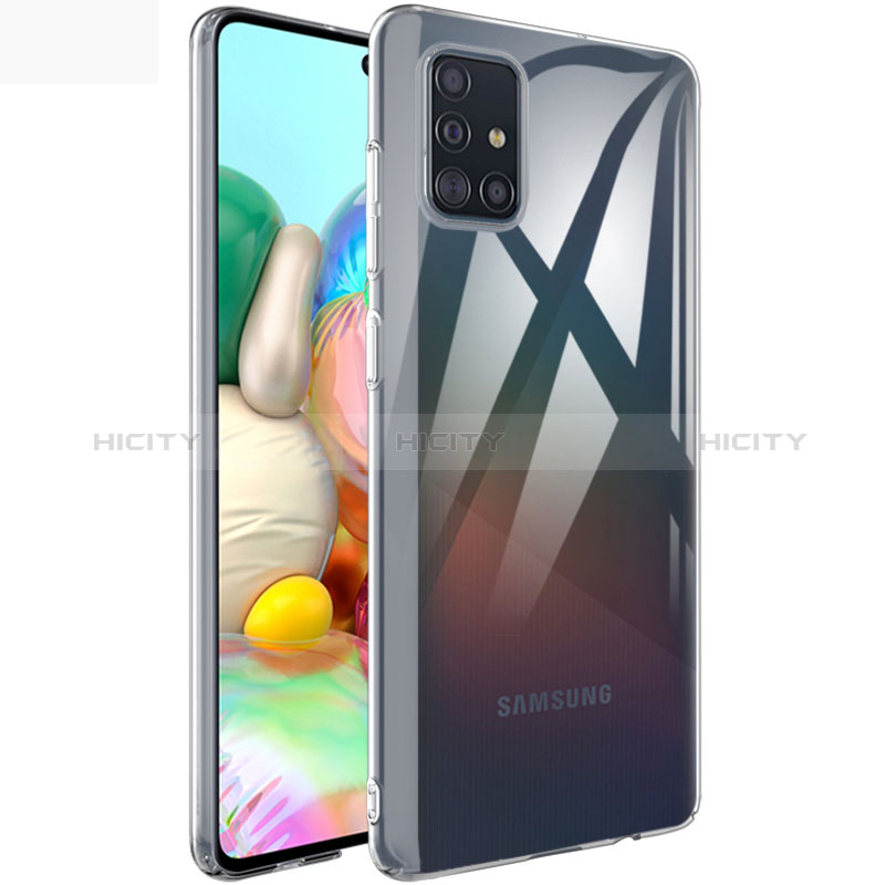 Silikon Schutzhülle Ultra Dünn Tasche Durchsichtig Transparent T02 für Samsung Galaxy A71 4G A715 Klar